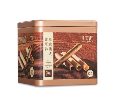 香港美心精致四式鸡蛋卷｜全黄油手工制作，36条法式甜点级酥脆体验